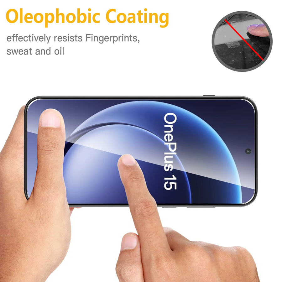 OnePlus 15 Displayschutzfolie aus gehärtetem Glas, 6,78 Zoll, transparent, HD, 9H kratzfest und case-freundlich - Bild 6