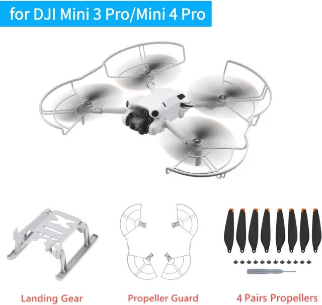 DJI Propellerschutz für Mini 4 Pro und Mini 3 Pro in Weiß als leichte Rotorblatt-Schutzabdeckung zur Kollisionsvermeidung - Bild 1
