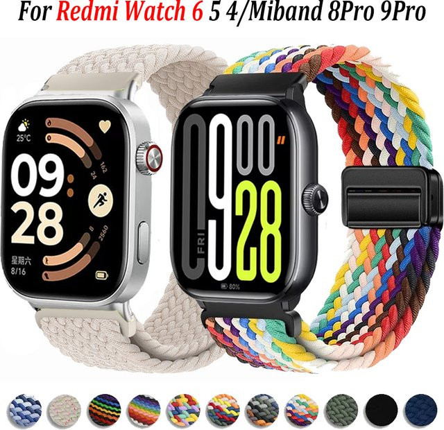 Xiaomi Uhrenarmband Nylon, geflochten, multicolor, Redmi Watch 6 5 4, Mi Band 9 Pro 8 Pro - Bild 1