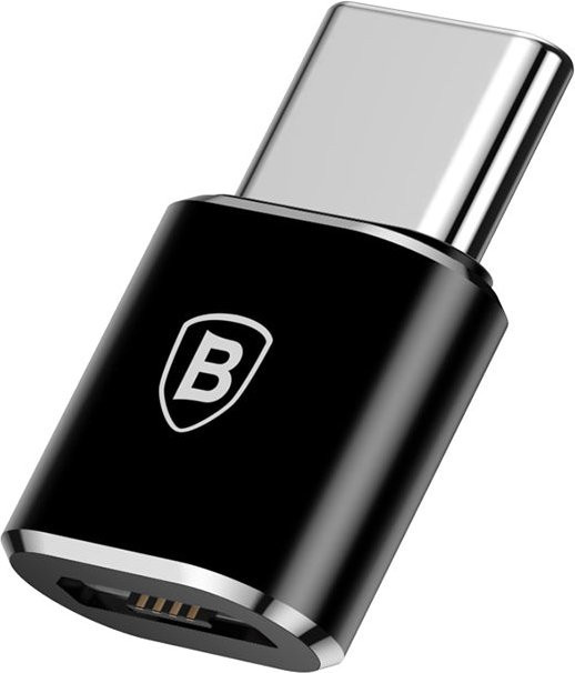 Baseus Daten- und Ladeadapter microUSB zu USB-C in Schwarz CAMOTG-01 - Bild 1