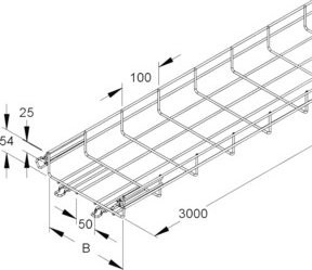Niedax Gitterrinne CITO MTC 54.200 E3 aus Edelstahl B/H/L: 5,4 x 20,0 x 300,0 cm - Bild 1