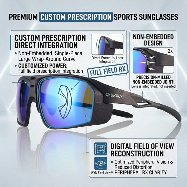 G. UKOLY Sportsonnenbrille, Unisex, Vollrand, Black, Plastic - Bild 1