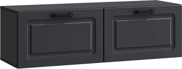 vidaXL Wandmontierter TV-Schrank in Schwarz, Modernes Design aus Holzwerkstoff, B/H/T: 98 x 31 x 30 cm - Bild 1