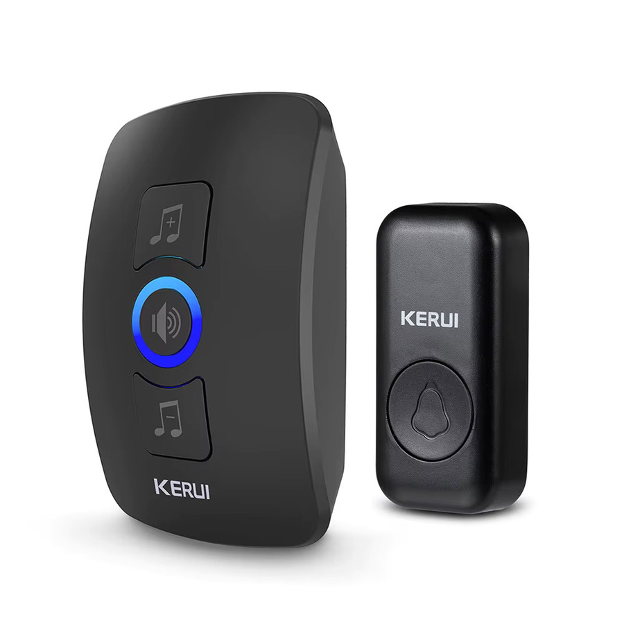 Kerui Drahtlose Türklingel in Schwarz: Wasserdichte Smart Home Türklingel für den Außenbereich mit LED-Blitz, einstellbarer Lautstärke und verschiedenen Melodien - Bild 6
