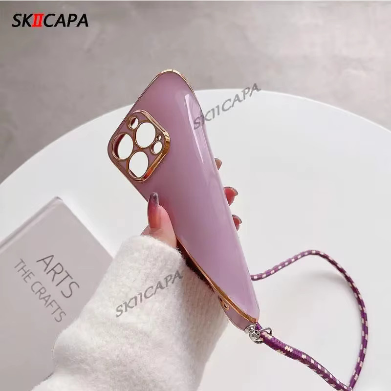 Skiicapa Galvanisierte Silikonhülle mit Crossbody Halskette Kordel Lanyard für Xiaomi 15T und 17T Pro in Grün - Bild 2