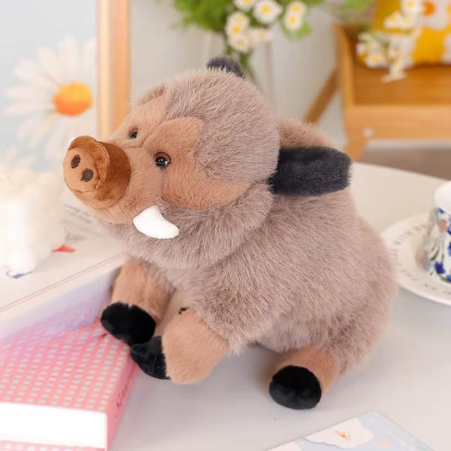 Kidsly Wildschwein Schwein Tier Plüsch Spielzeug, 30cm, braun - Bild 1