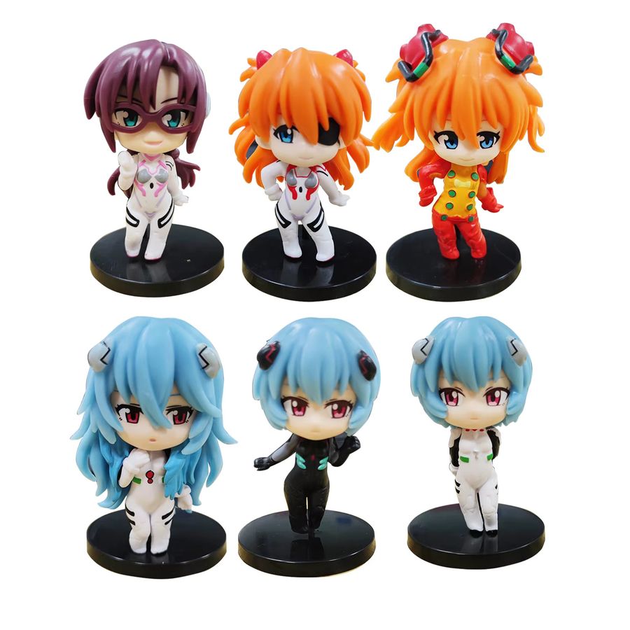 Bandai Anime EVA Q-Version Figuren Set aus PVC mit Asuka, Ayanami und Rei als dekorative Sammelfiguren - Bild 3