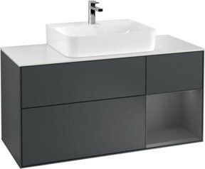 V&B Waschtischunterschrank Finion mit Wandbeleuchtung, lackiert, Breite: 120 cm, Tiefe: 50,1 cm, Höhe: 50,1 cm - Bild 1