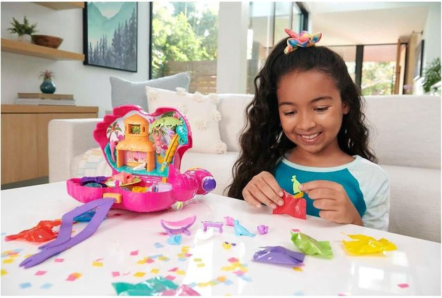 Mattel Polly Pocket Flamingo-Party, Spielset mit 26 Überraschungen - Bild 1