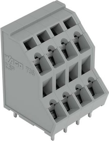 WAGO 736-107 Leiterplattenklemme Grau 49 Stück - Bild 1