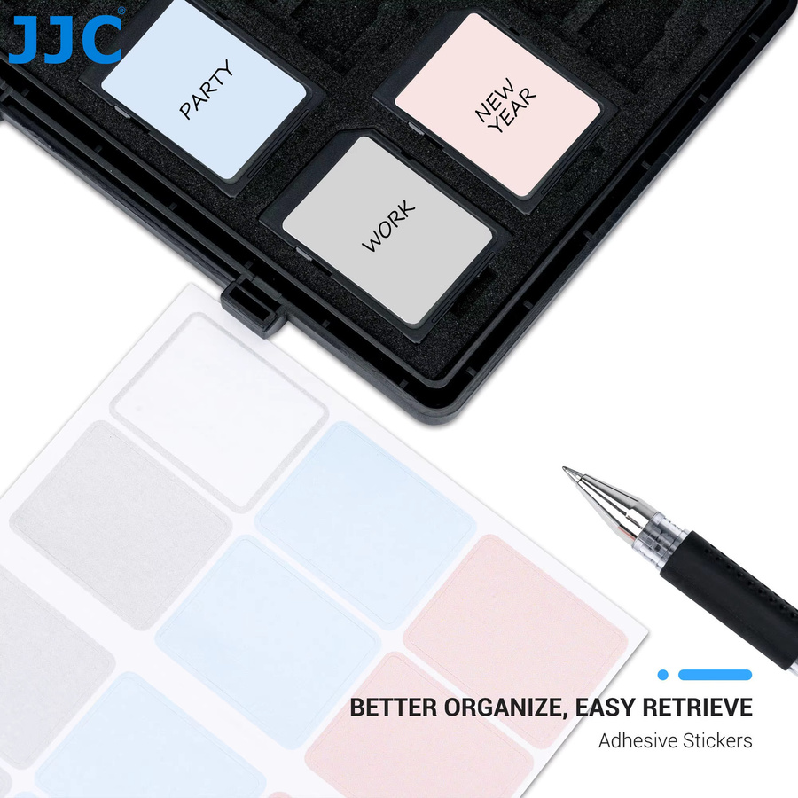 Jjc Speicher Karten Etui in Schwarz für SD, Micro SD, TF, CF, XQD und CF Express Typ A/B inklusive Kartenwerkzeug und wasserdichtem Schutz - Bild 3