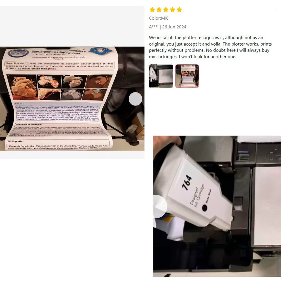 HP 764 Designjet Tintenpatrone C1Q13A C1Q14A C1Q15A C1Q16A C1Q17A C1Q18A kompatibel mit HP DesignJet T3500 Drucker - Bild 2
