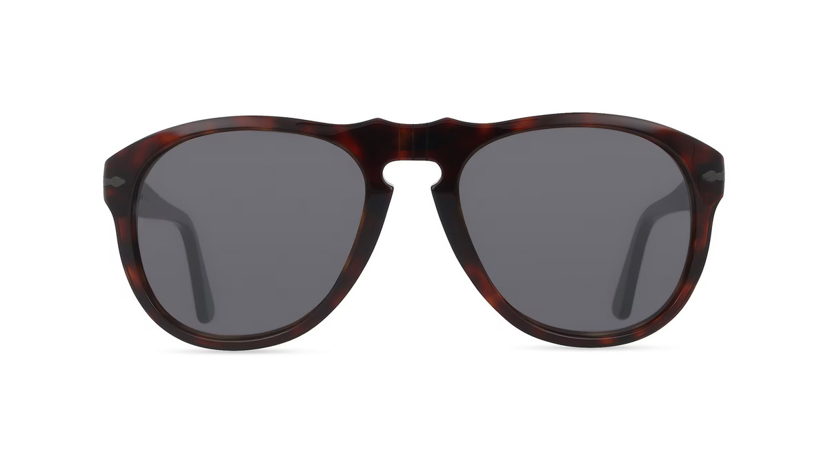 Persol 0PO0649NE Sonnenbrille Pilot, Vollrand, Acetat, Unisex, braun, grau - Bild 1