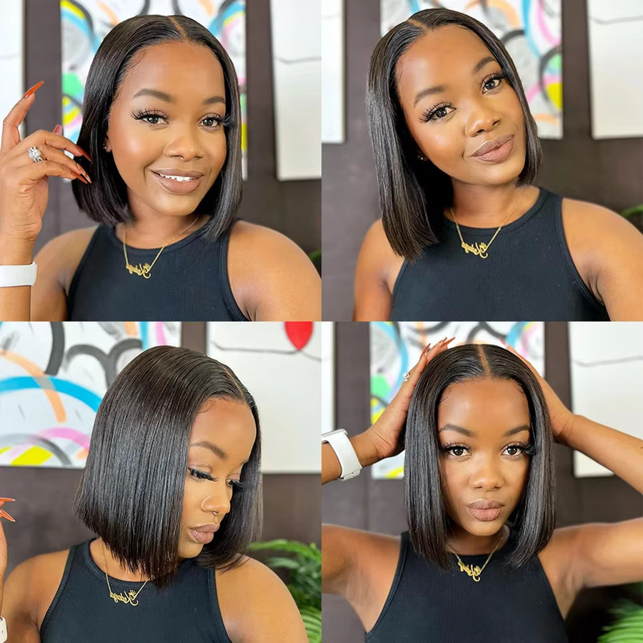 Sooolavely Bob-Perücke Echthaar, Lace Front, Damen - Bild 5
