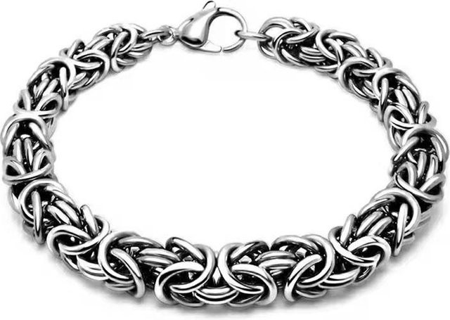 Laternenkette Edelstahl, grau, Herren, 55 cm - Bild 1