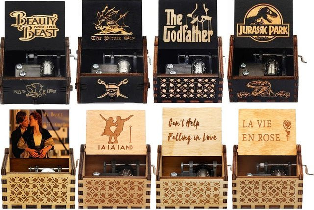 Bandai Musikboxen, Dinosaurier, Holz - Bild 1