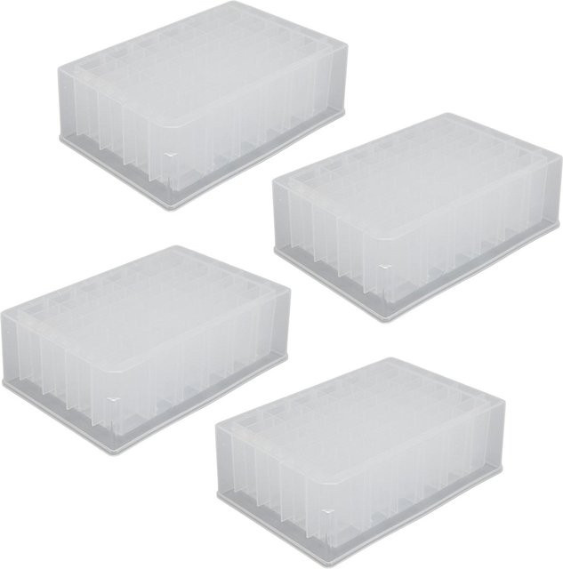OutsideWorld Deep Well Plate 48 Wells 2 ml aus Polypropylen grau transparent Höhe: 41 mm 10 Stück - Bild 1