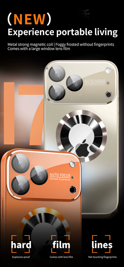 RPKKS Magnetische Matte Hülle aus Titanlegierung für iPhone 11 bis iPhone 17 Pro Max Plus mit MagSafe und Kameraschutz in Blau - Bild 2