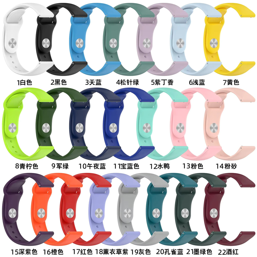 Sport-Silikonarmband, 22mm 20mm, Unisex - Bild 2