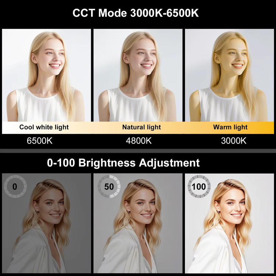 Desiontal X2 Tragbares RGB-Fotografie-Licht in Schwarz mit USB-C-Aufladung und einstellbarem Softlight für Live-Übertragungen und Spezialfotografie - Bild 5
