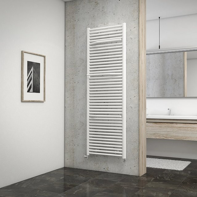 Schulte Design-Heizkörper Miami Handtuchhalter Weiß H x B: 177,5 x 60 cm 1.099 W Anschluss unten - Bild 1
