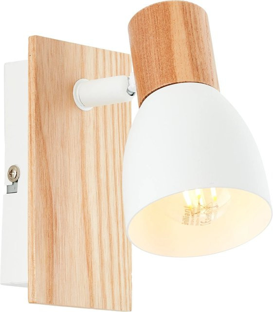 Brilliant Wandspot Daintree in Weiß und Natur aus Holz und Metall - Bild 1