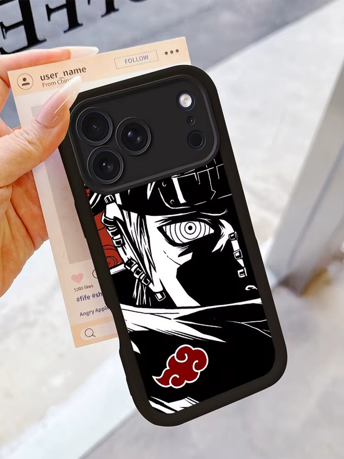 Pain N-NARUTO Itachi Uchiha Handyhülle mit Objektivschutz für iPhone 11 bis 17 Pro Max Plus Mini in Schwarz - Bild 3