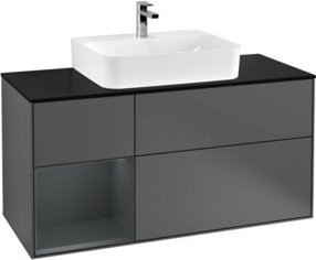 V&B Waschtischunterschrank Finion mit Wandbeleuchtung, Breite: 120 cm, Höhe: 50,1 cm, Tiefe: 50,1 cm - Bild 1