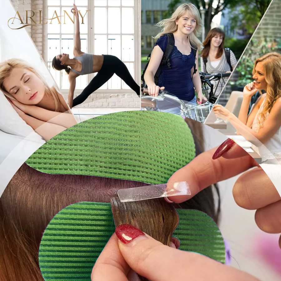 ARLANY Einseitiges Klebeband für Tape-In-Extensions, 120 Tabs, 4 cm x 0,8 cm - Bild 5