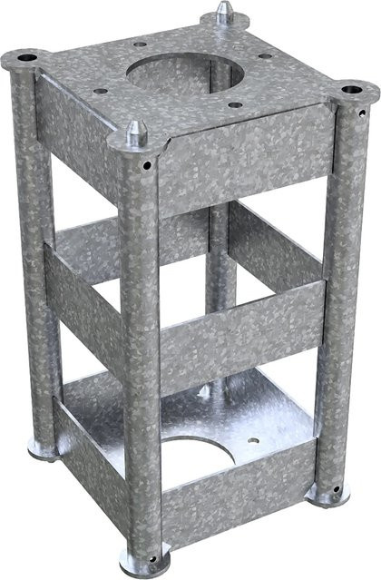 Schake Mittelstück Element aus Stahl, Farbe Silber, Höhe: 62,5 cm - Bild 1