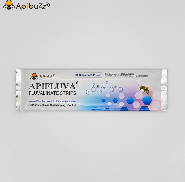 APIBUZZ APIFLUVA Anti-Varroa-Streifen für die Imkerei, 20er-Packung, Blau - Bild 1