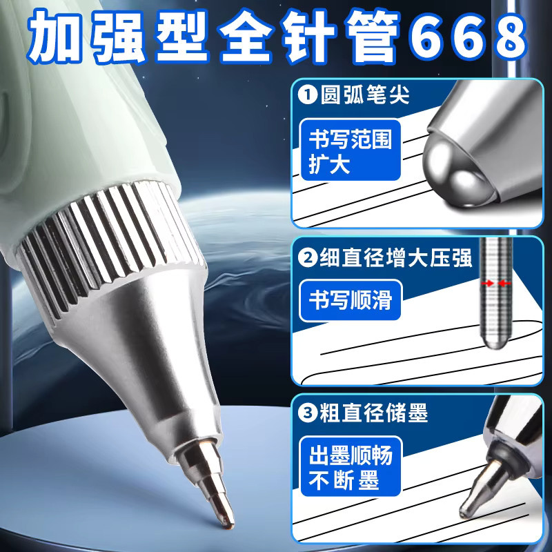 M&G Gelstift Schwarz mit 0,5 mm Spitze und schnell trocknender Tinte - Bild 4