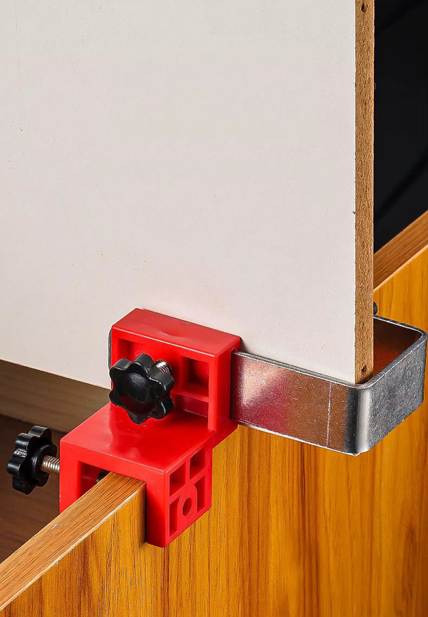NIUXIANG Einstellbarer Schubladen-Befestigungsclip in Rot zur schnellen Installation und Positionierung von Schrankpaneelen - Bild 3
