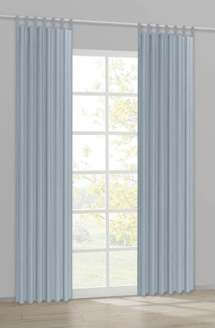 Sensation Schlaufenvorhang Blau Transparent aus Organza und Polyester B/H: 140 x 235 cm - Bild 1