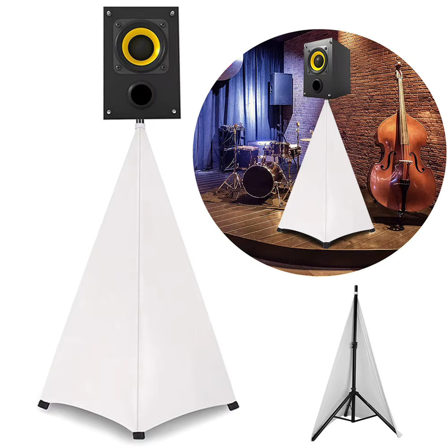 Shunmaii Universal Stativ Abdeckung in Weiß für DJ Licht und Lautsprecher Stand mit flexibler Dehnbarkeit - Bild 2