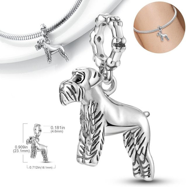 Anhänger Schnauzer Hund, 925 Silber, Damen - Bild 1