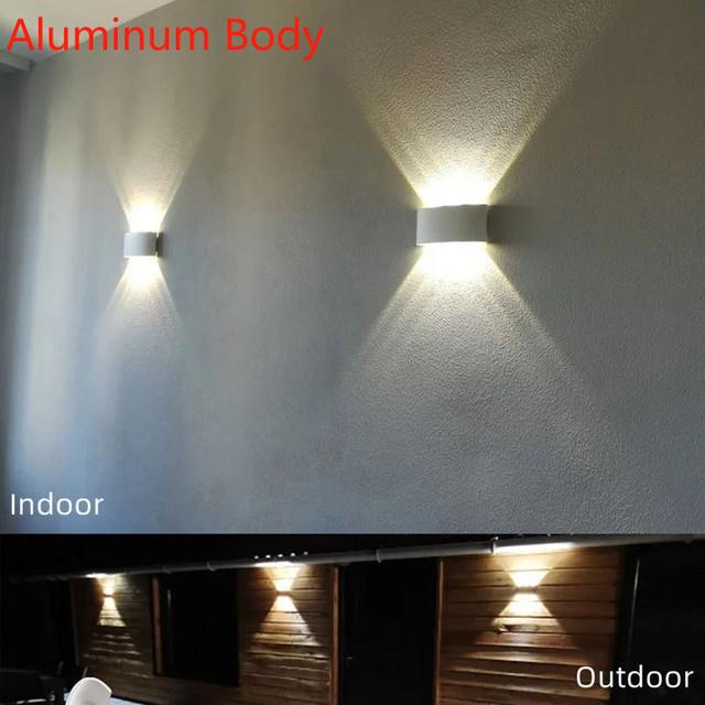 Heevye LED Wandlampe aus Aluminium in Weiß für Wohnzimmer, Korridor und Balkon mit warmweißem Licht - Bild 1