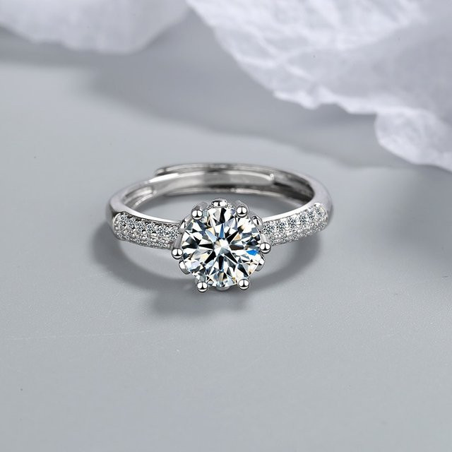 SAY Moissanit-Ring, 925 Silber, Damen - Bild 1