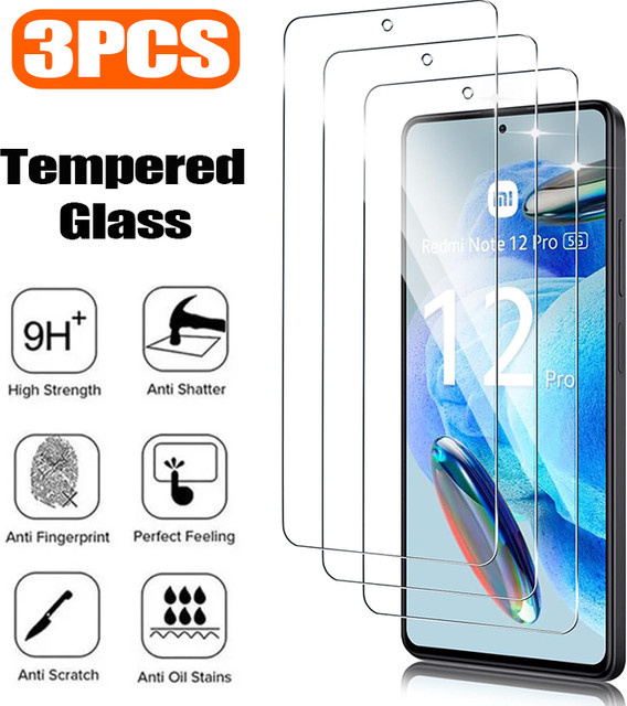 3er-Set gehärtetes Schutzglas für Xiaomi Redmi Note 8 9 10 11 12 Pro sowie 9s 10s 11s 9a 9c 12c 13c 9t 10t 8t in Transparent - Bild 1