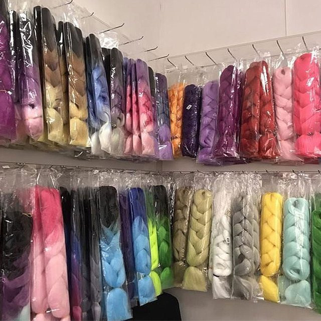 Synthetische Kanekalon Haar Extensions, Lockige Jumbo Zöpfe, Kinder - Bild 1