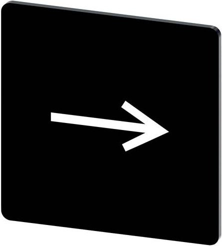 Siemens Bezeichnungsschild 3SU1900-0AE16-0QR0 aus Kunststoff in Schwarz und Weiß, 10 Stück - Bild 1