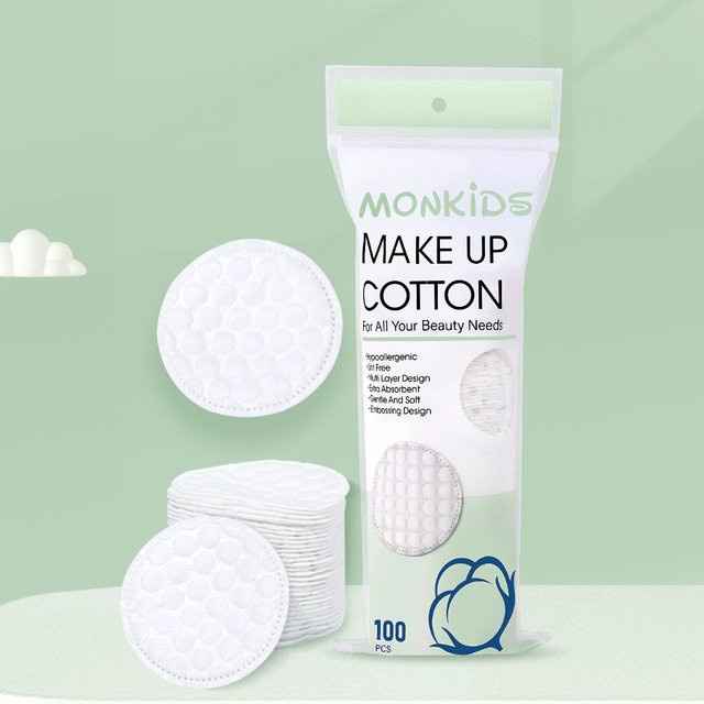 MONKIDS Make-up-Entferner-Pads, 100 Stück, kreisförmig, Unisex - Bild 1