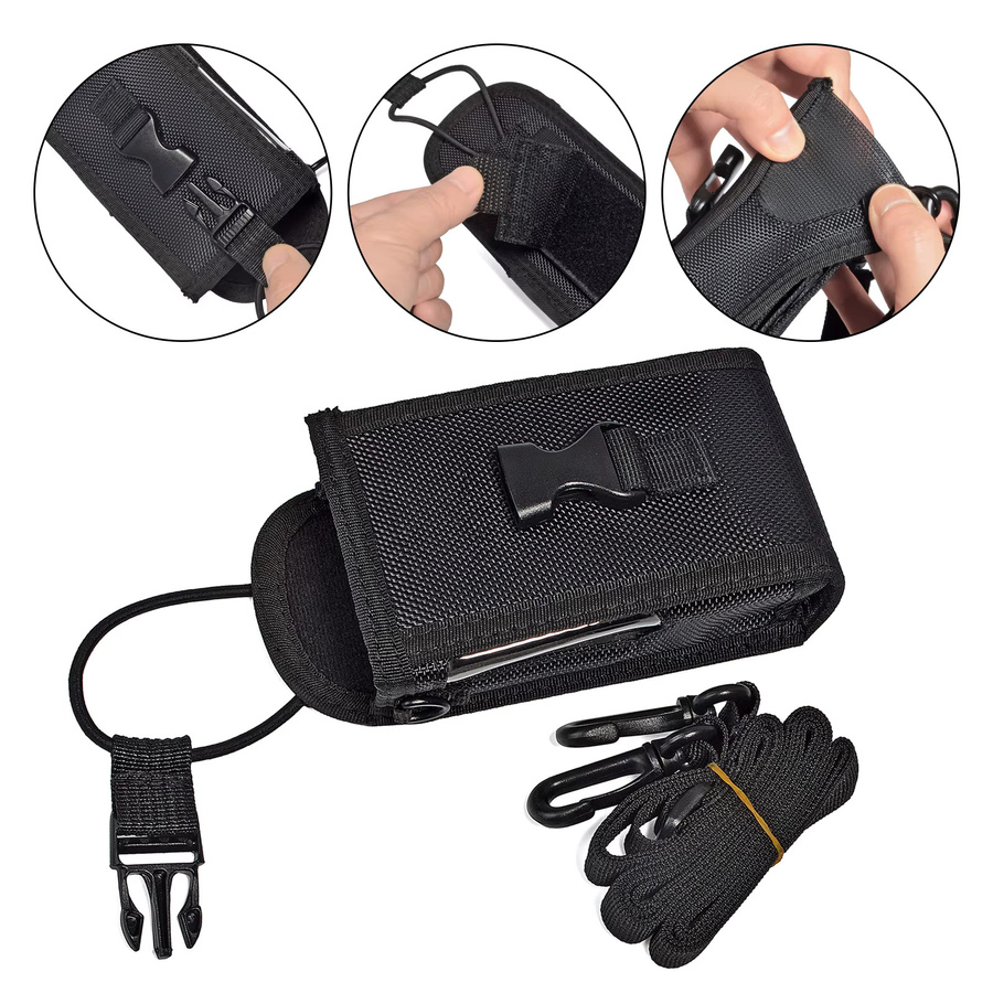 YNIBST Nylon-Radio-Holster in Schwarz, robuster Zwei-Wege-Radio-Halter kompatibel mit Motorola GP328 GP340 DP1400 DP3400 PRO7150 - Bild 4