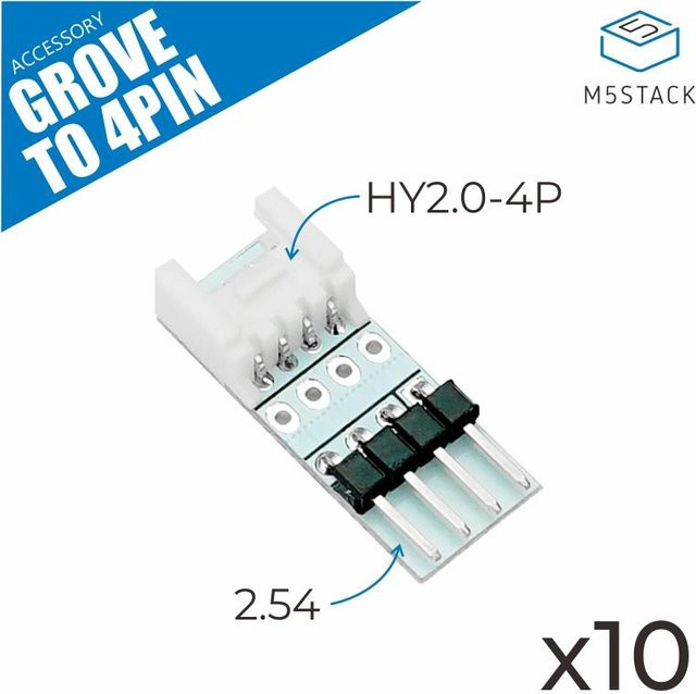 M5Stack Grove auf 4-Pin Connector Set in Weiß (10 Stück) - Bild 1