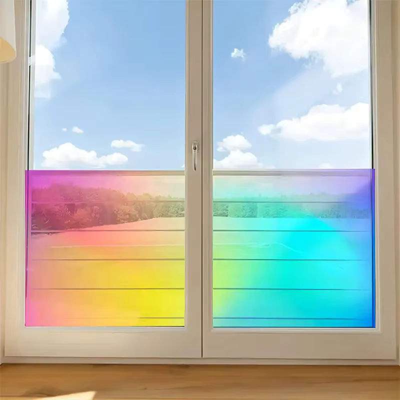Regenbogen Glasfolie mit Farbwechsel für Wärmedämmung, UV-Schutz und Sonnenschutz in Multicolour - Bild 4
