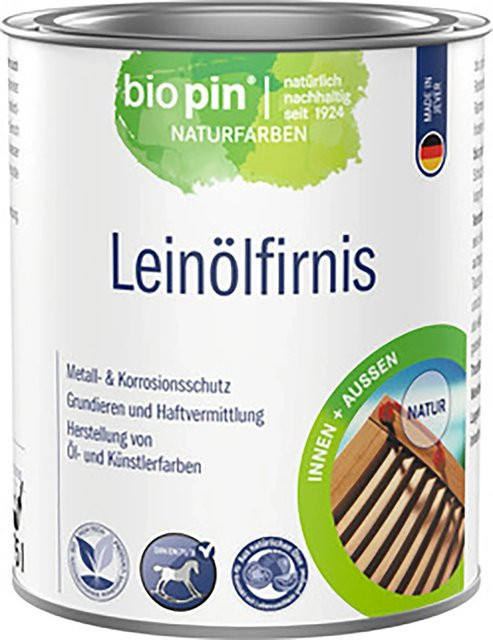 Biopin Leinölfirnis Transparent 750 ml - Bild 1