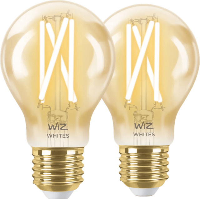 WiZ Smart Filament LED-Lampe Standard Gold/Brass E27 Doppelpack mit CCT und WLAN/Bluetooth-Steuerung - Bild 1