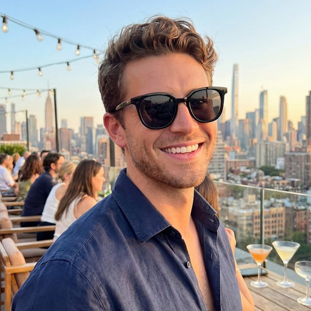 RELEN Sonnenbrille, Herren, Vollrand, square, Kunststoff, schwarz - Bild 1
