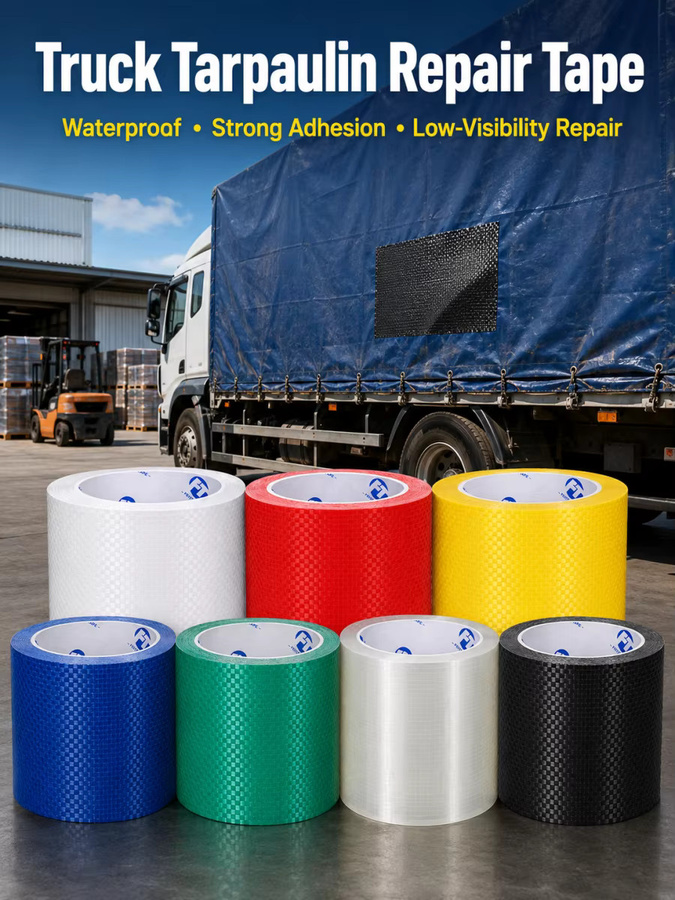 Wasserdichtes LKW-Planenreparaturband in Rot für PVC- und PE-Planen, Zelte und Taschen zur Leckreparatur - Bild 5