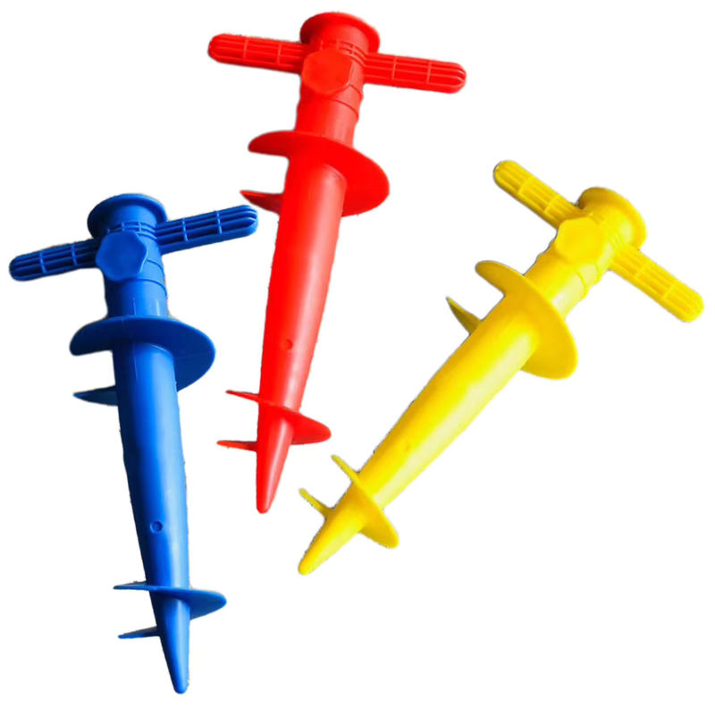 Regenschirm Stecker aus Kunststoff für Strand und Außenterrasse, mehrfarbig, B/T: 31 x 17 cm - Bild 4